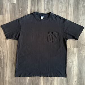 Vintage Black Blank Pocket T-Shirt Men's Size XL Work WIP Old Navy RARE
